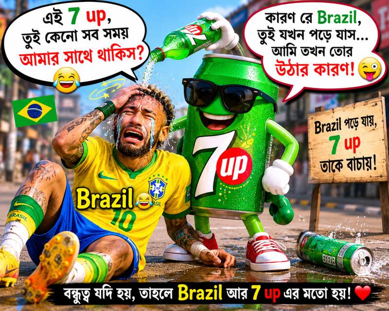 Brazil and 7 Up Funny Photo