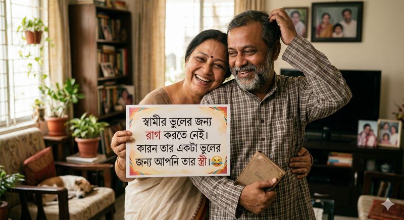 স্বামীর ভুলের জন্য রাগ করতে নেই। কারন তার একটা ভুলের জন্য আপনি তার স্ত্রী।