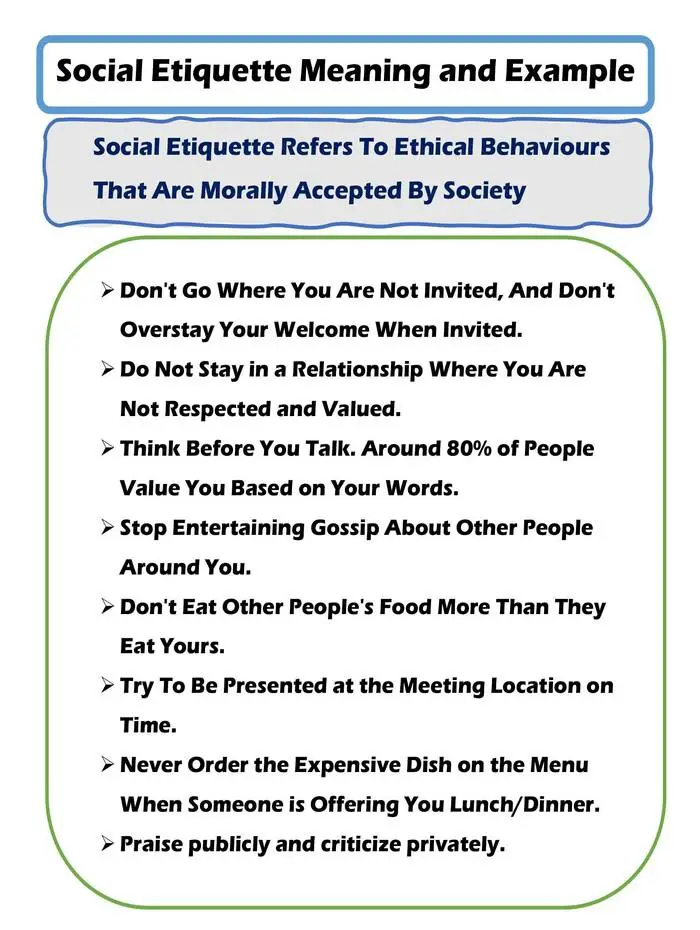 essay on social etiquette