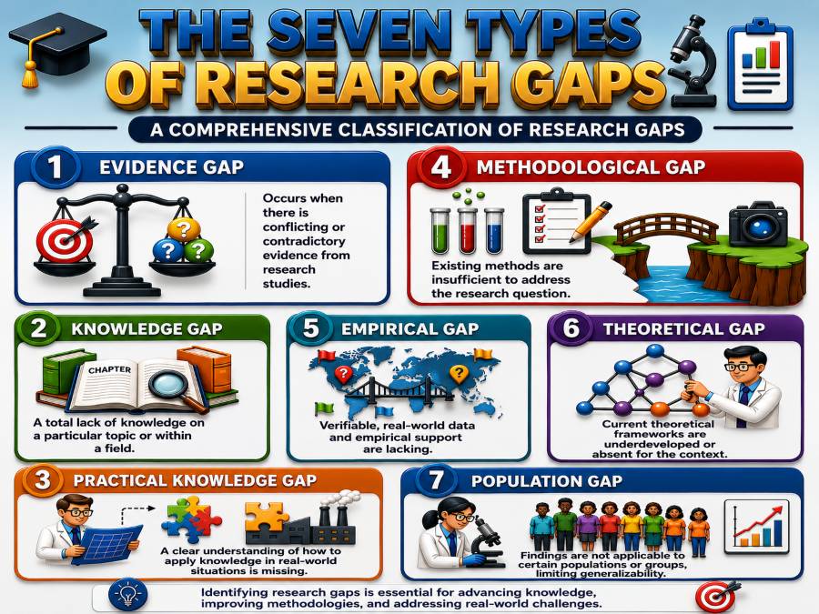 Seven Types of Research gaps in problem statements structure image Seven Types of Research gaps in problem statements