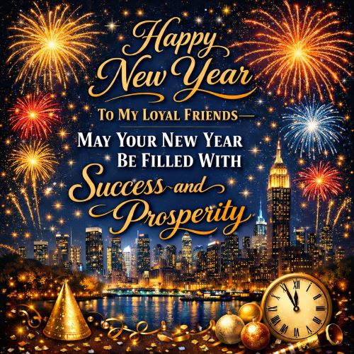 Happy New Year To My Loyal Friends—May Your New Year Be Filled With Success and Prosperity Happy New Year To My Loyal Friends—May Your New Year Be Filled With Success and Prosperity