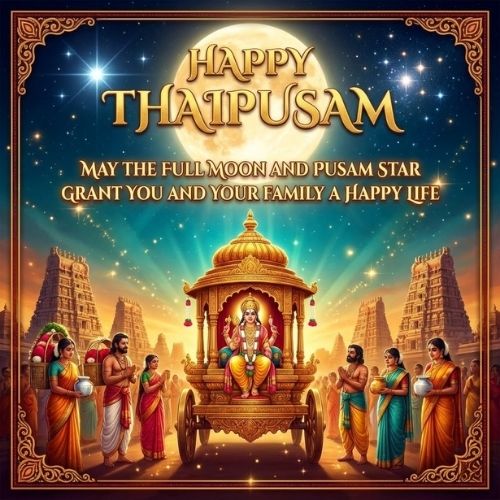 May the full Moon and Pusam star grant you and Your Family a happy life.