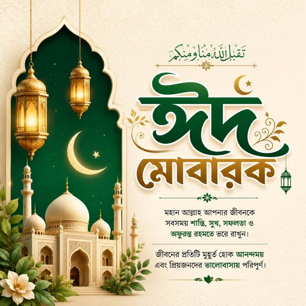 Eid Mubarak Bangla Wishes 