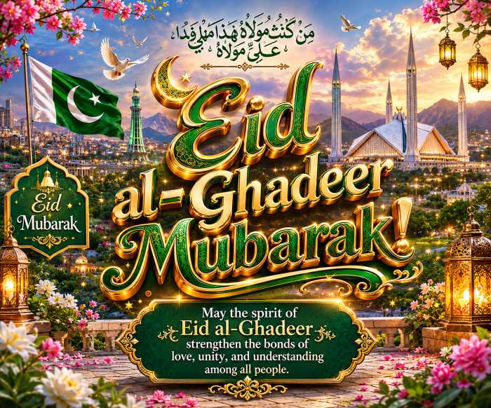 Eid e Ghadeer Mubarak Wishes for Pakistani Shia Eid al Ghadeer Mubarak Wish for Pakistani People