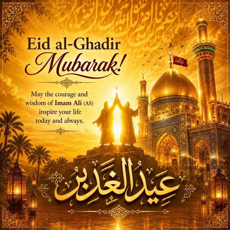 Eid e Ghadir Mubarak Wish Card for Shia Eid al Ghadir Mubarak Wish