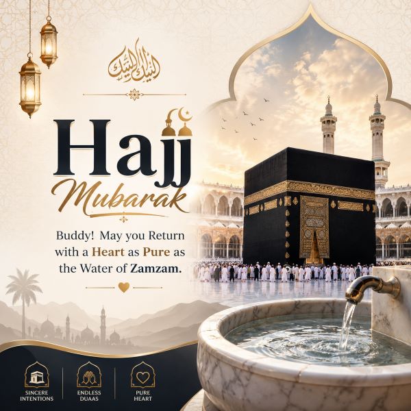 Hajj Mubarak wishes for Friends