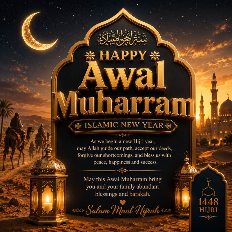 Happy Awal Muharram holy month in the Islamic New year Wishes for friends and family Awal Muharram holy month Wishes