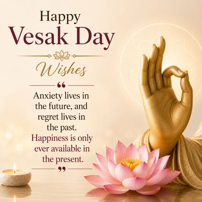 Happy Vesak Day to Hand Gesture Happy Vesak Day to everyone