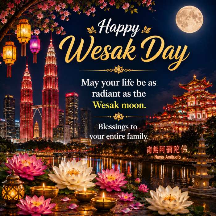 May your life be as radiant as the Vesak moon May your life be as radiant as the Vesak moon