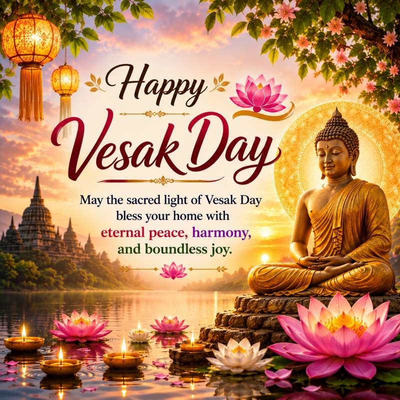 Happy Vesak Day or Wesak Day Wishes Happy Vesak Day