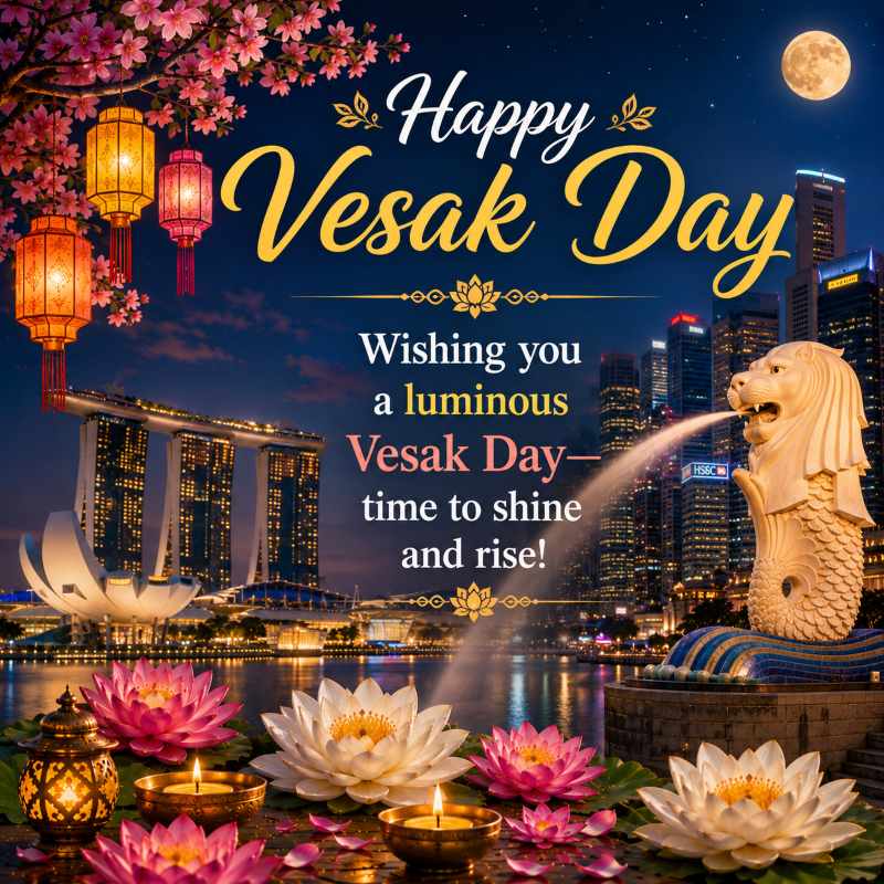 Wishing you a luminous Vesak Day "Wishing you a luminous Vesak Day—time to shine and rise!