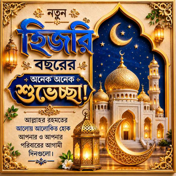  নতুন হিজরি বছরের অনেক অনেক শুভেচ্ছা!